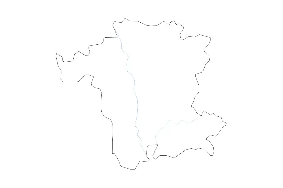 Mapa de Worcestershire, United Kingdom de tipo contorno y ríos para Europa, con contorno y ríos con límites limpios.