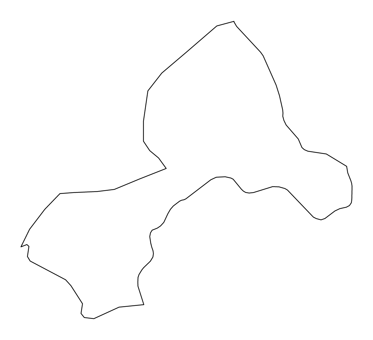 Carte de contour de Wrexham, United Kingdom.