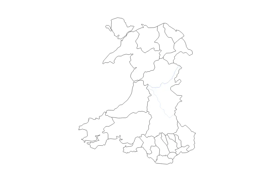 Wales outline map preview
