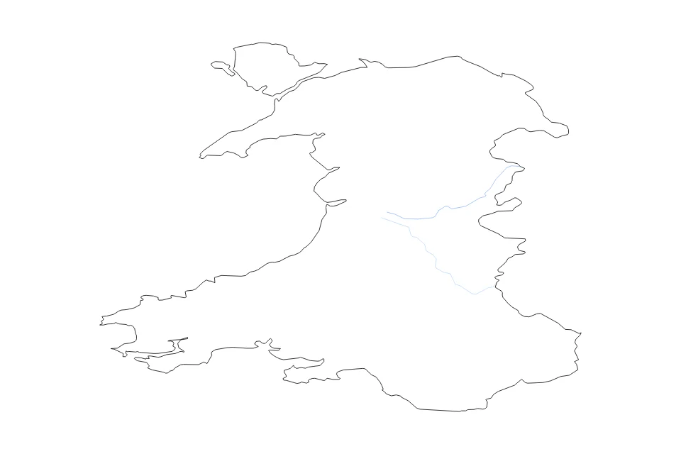 Aperçu de la carte de contour de Wales