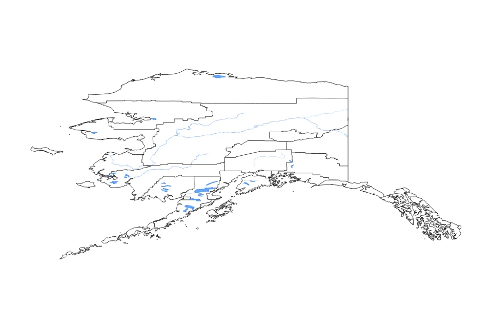 Aperçu de la carte de contour de Alaska