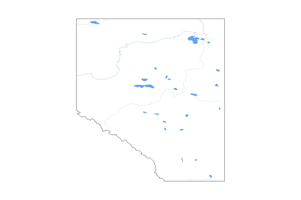 Aperçu de la carte de contour de Alberta