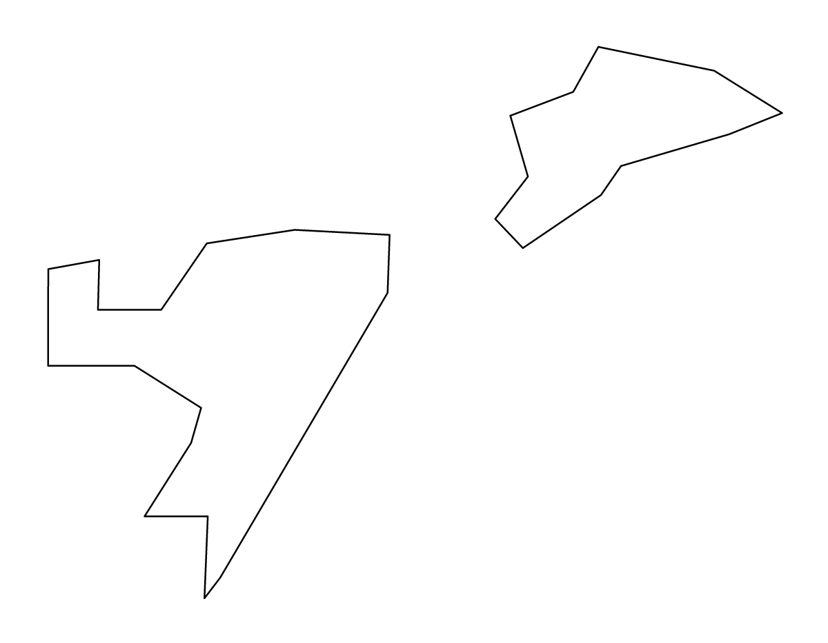 Outline map of East End District, Anguilla.