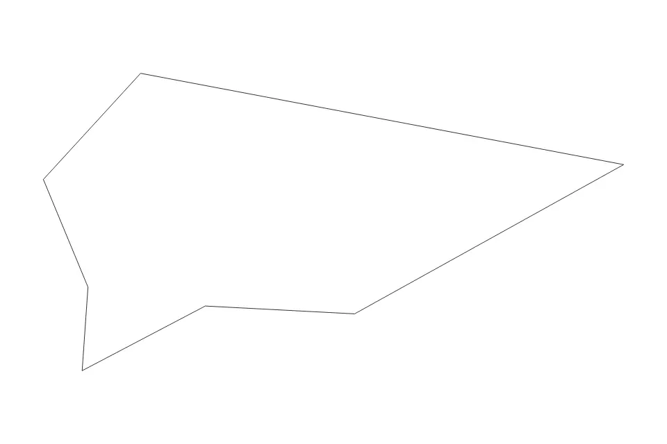 Outline map of North Hill District, Anguilla with subdivision borders.