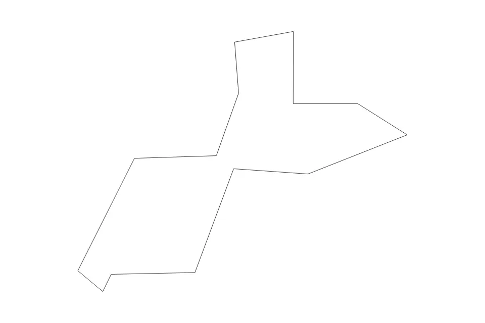 Outline map of Stoney Ground District, Anguilla with subdivision borders.