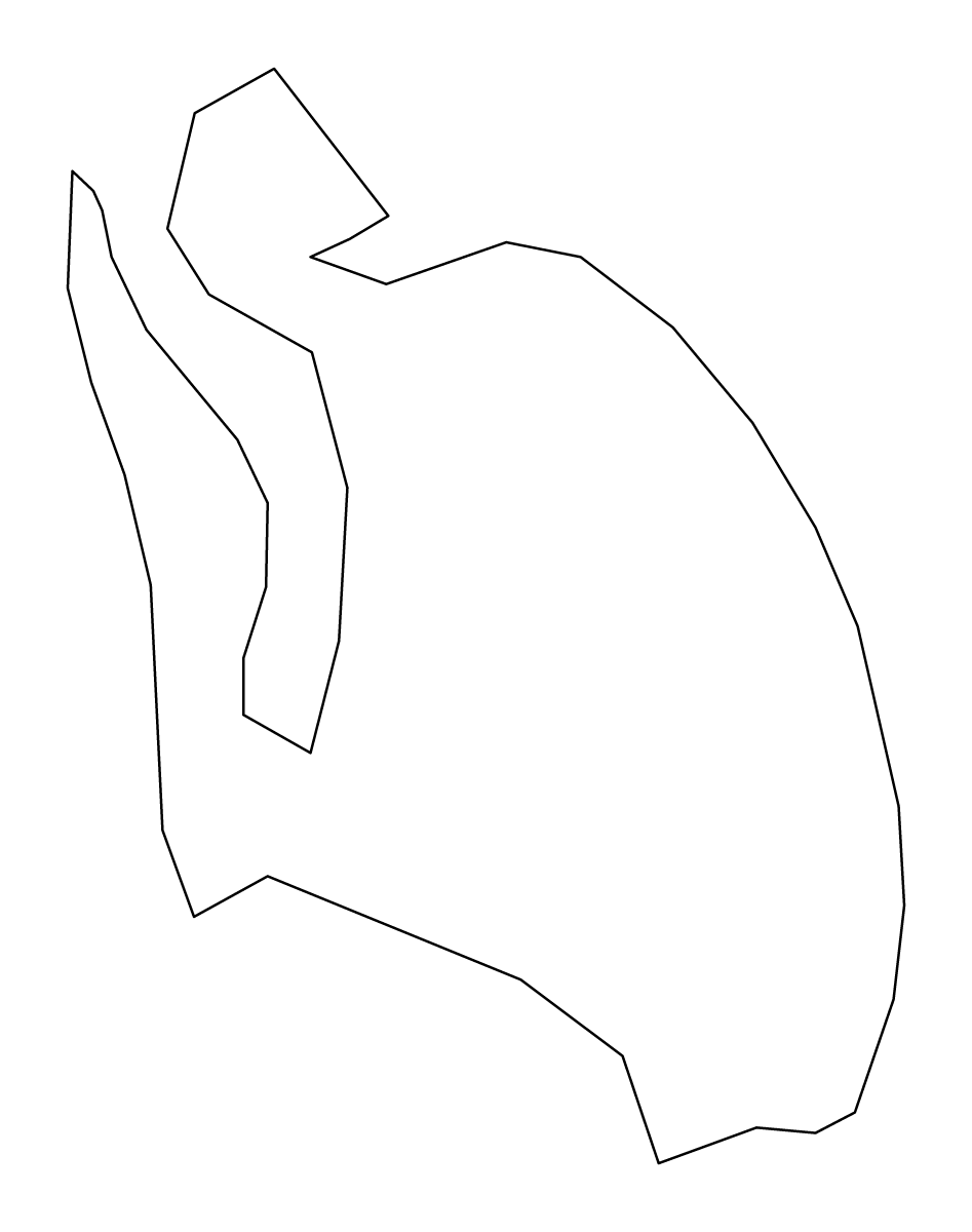 Mapa de contorno de Barbuda, Antigua and Barbuda.