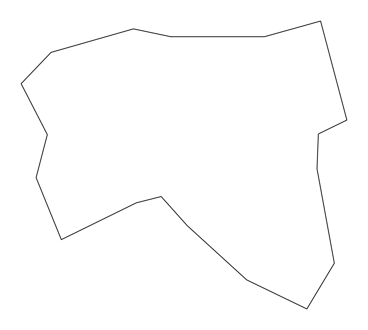 Mapa de contorno de Saint Paul, Antigua and Barbuda.