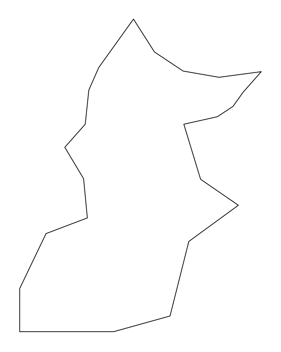 Mapa de contorno de Saint Peter, Antigua and Barbuda.