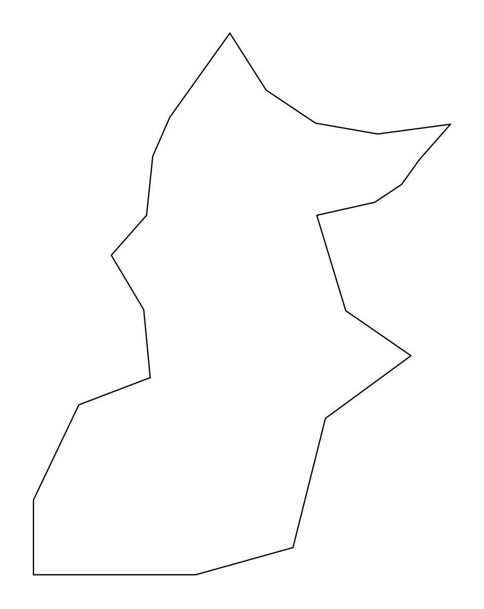 Mapa de contorno de Saint Peter, Antigua and Barbuda.