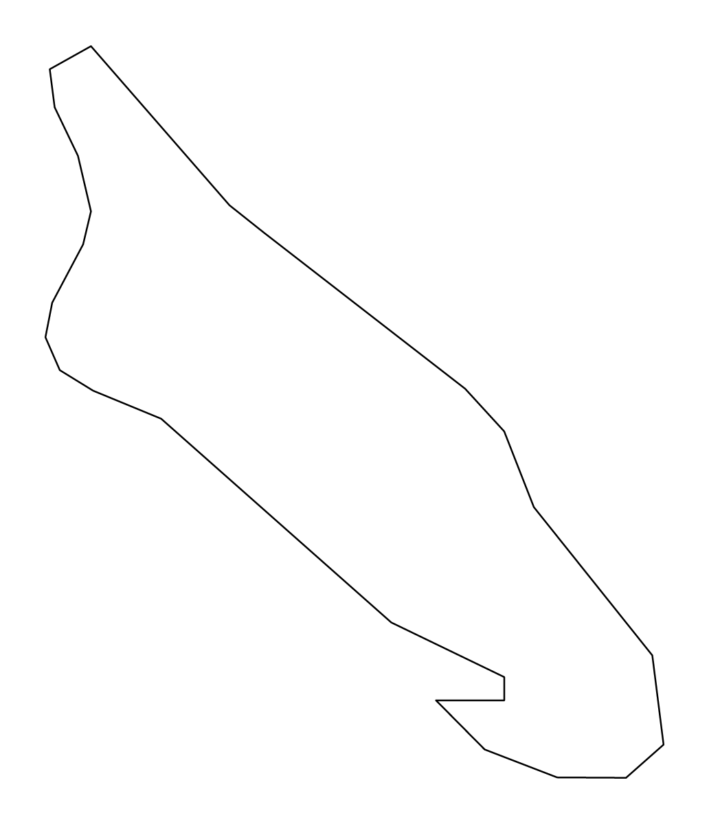 Mapa de contorno de Aruba (territorio).