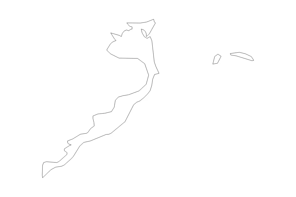 Vista previa del mapa de contorno de Acklins