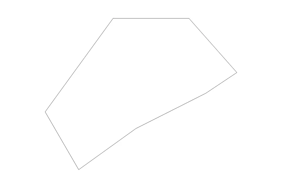 Outline map of Freeport District, Bahamas with subdivision borders.