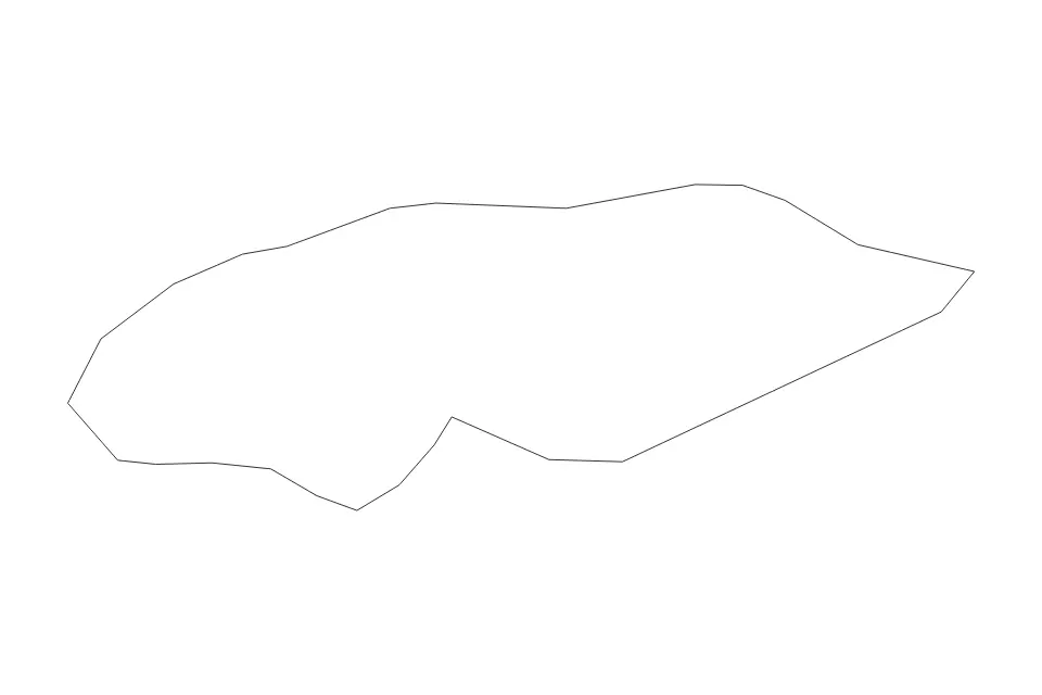 Outline map of New Providence Capital, Bahamas with subdivision borders.