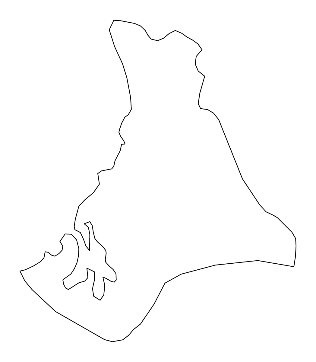 Mapa de contorno de North Andros, Bahamas.