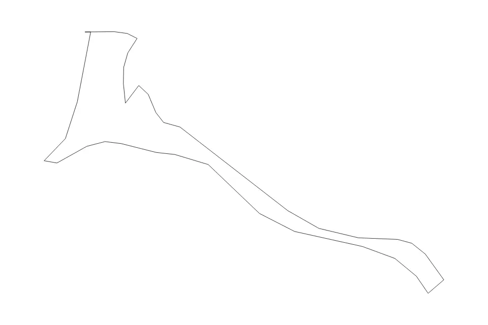 Outline map of North Eleuthera District, Bahamas with subdivision borders.