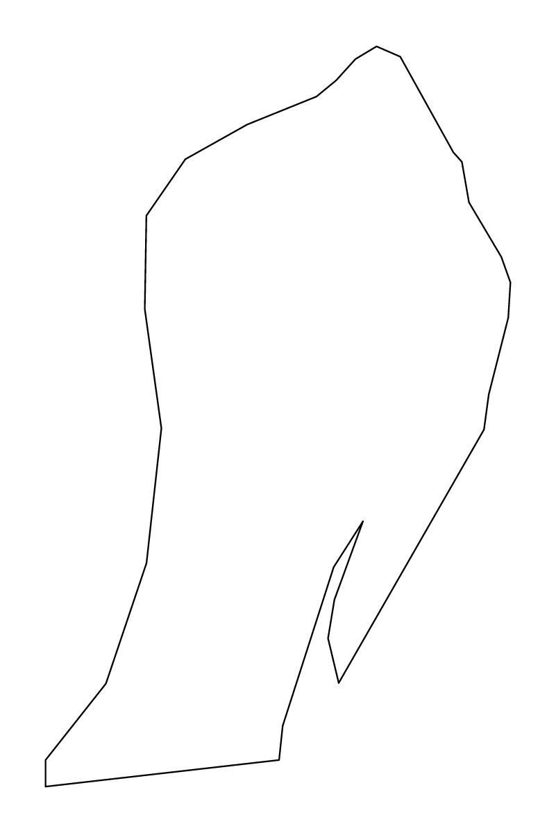 Outline map of San Salvador Island District, Bahamas.