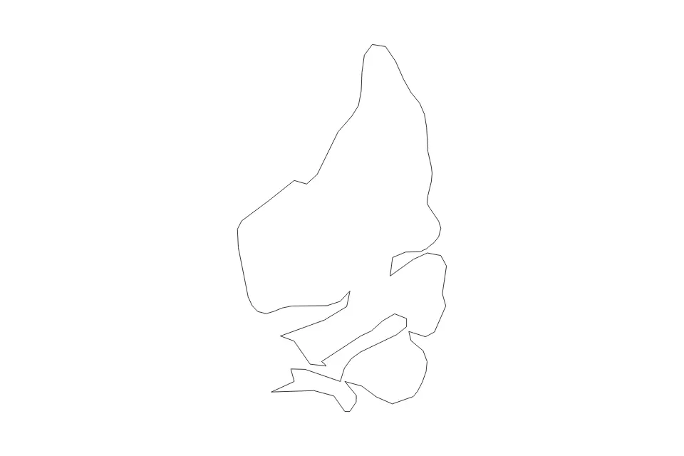 Mapa de South Andros, Bahamas de tipo contorno para América del Norte, con contorno con límites limpios.