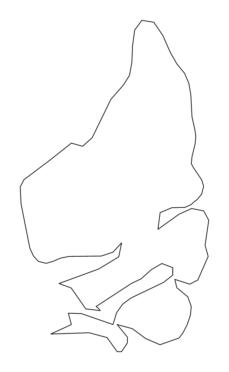 Mapa de contorno de South Andros, Bahamas.