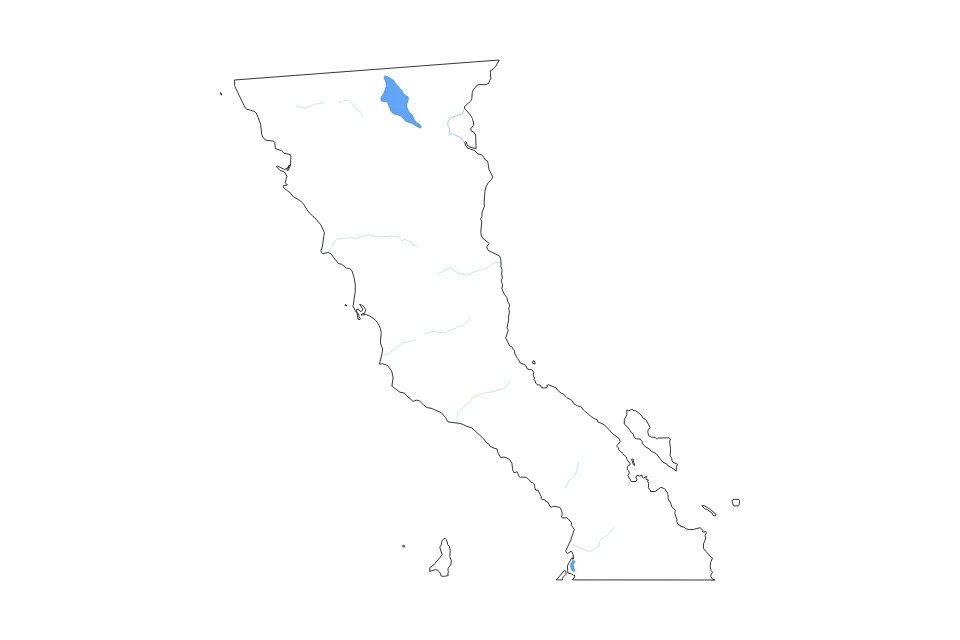 Aperçu de la carte de contour de Baja California