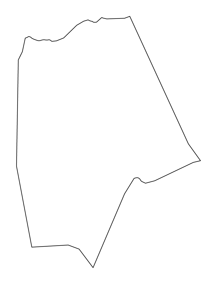 Mapa de contorno de Saint Andrew, Barbados.