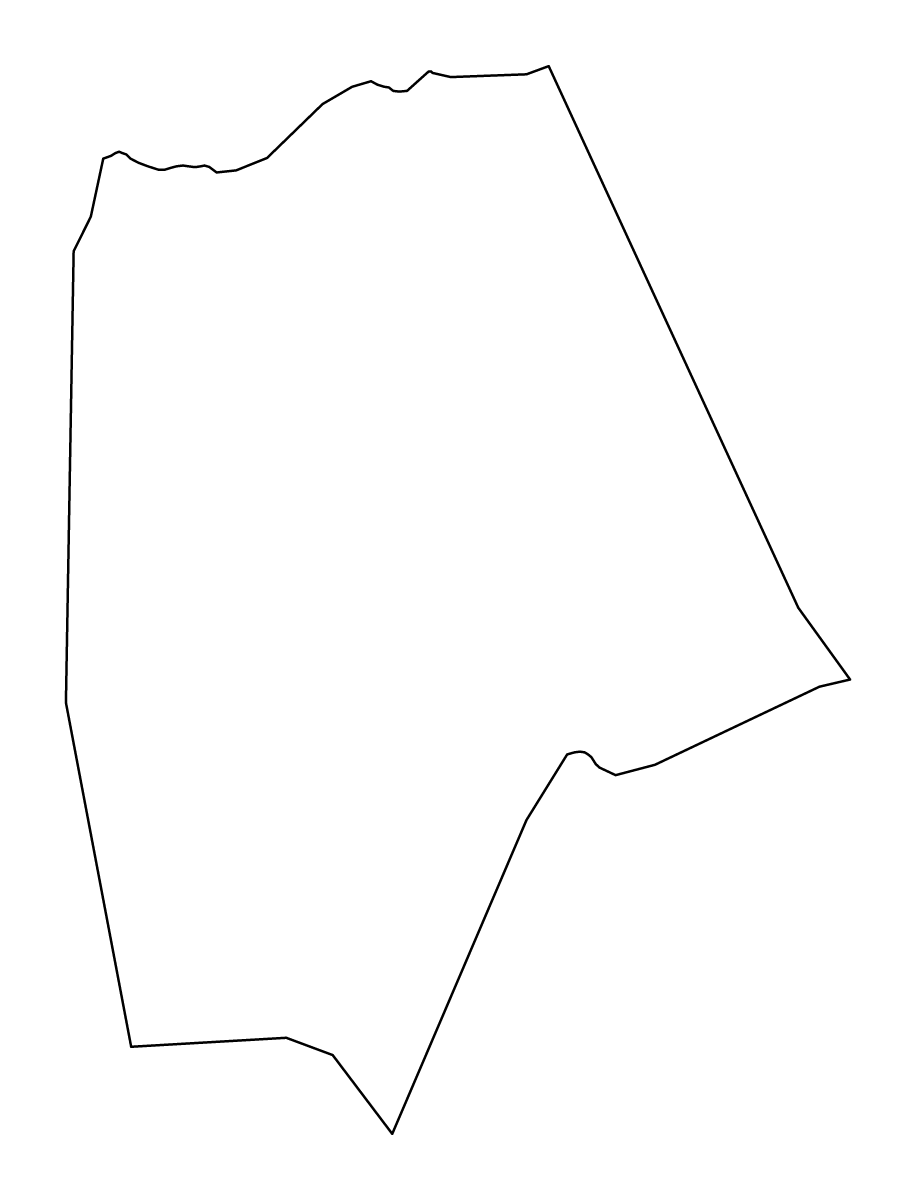 Mapa de contorno de Saint Andrew, Barbados.