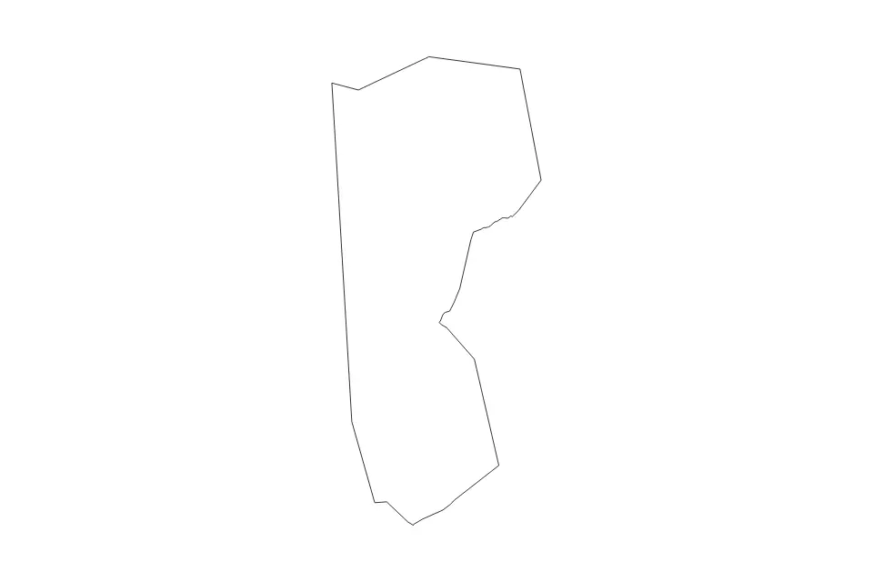 Outline map of Saint James Parish, Barbados with subdivision borders.
