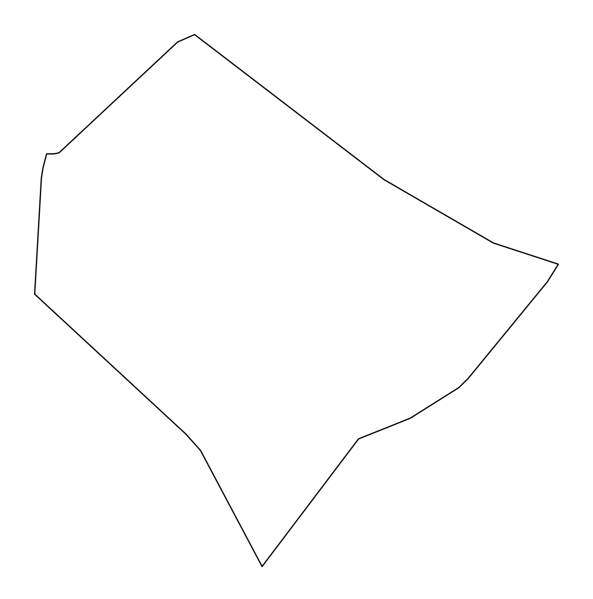 Mapa de contorno de Saint John, Barbados.