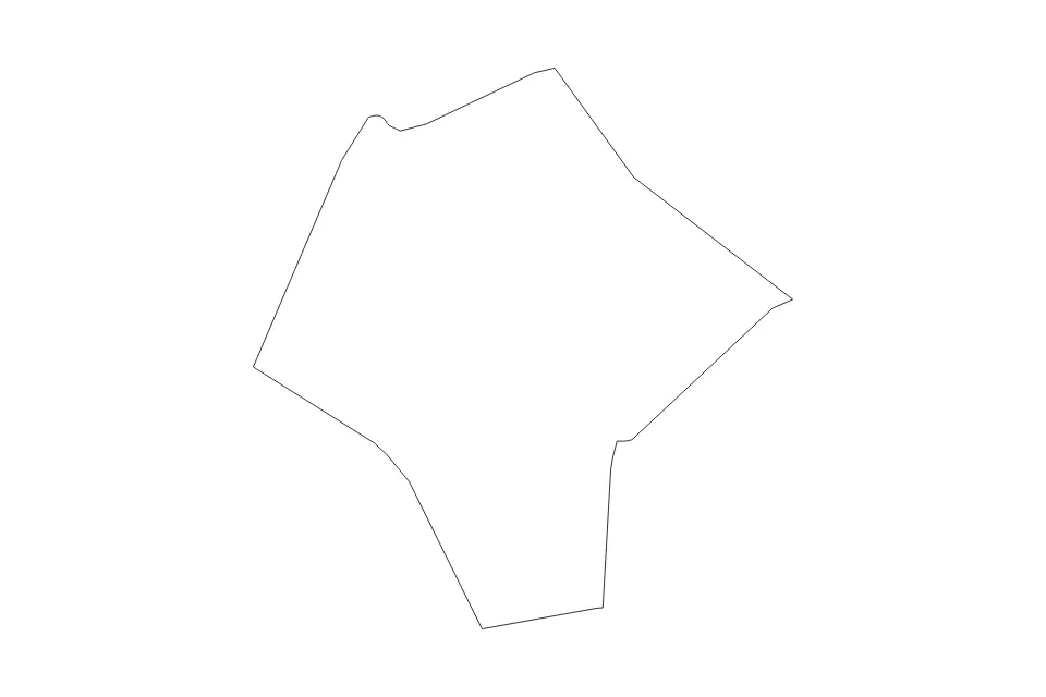 Outline map of Saint Joseph Parish, Barbados with subdivision borders.