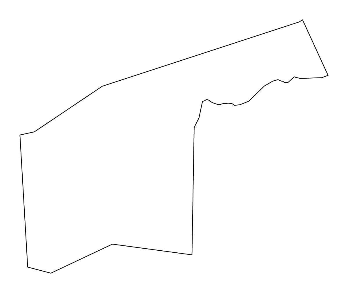Mapa de contorno de Saint Peter, Barbados.
