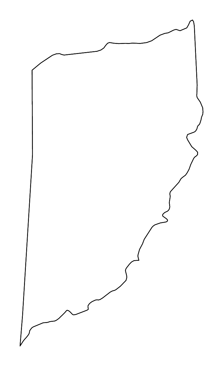 Mapa de contorno de Cayo, Belize con ríos.
