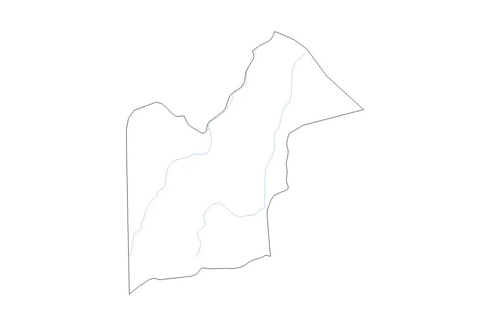 Carte de Orange Walk, Belize de type contour et rivières pour Amérique du Nord, montrant contour et rivières avec des limites nettes.