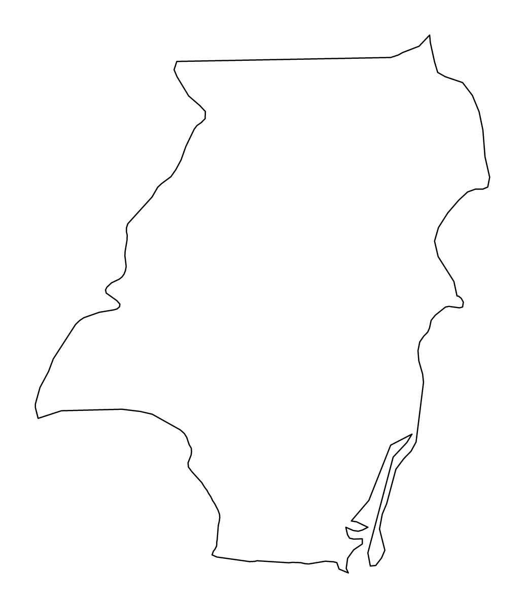 Mapa de contorno de Stann Creek, Belize.