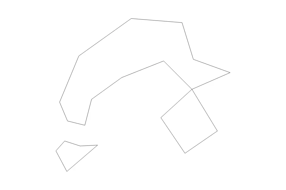 Outline map of Hamilton Administrative Area (5137), Bermuda with subdivision borders.