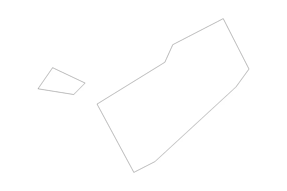 Outline map of Paget Parish Administrative Area, Bermuda with subdivision borders.