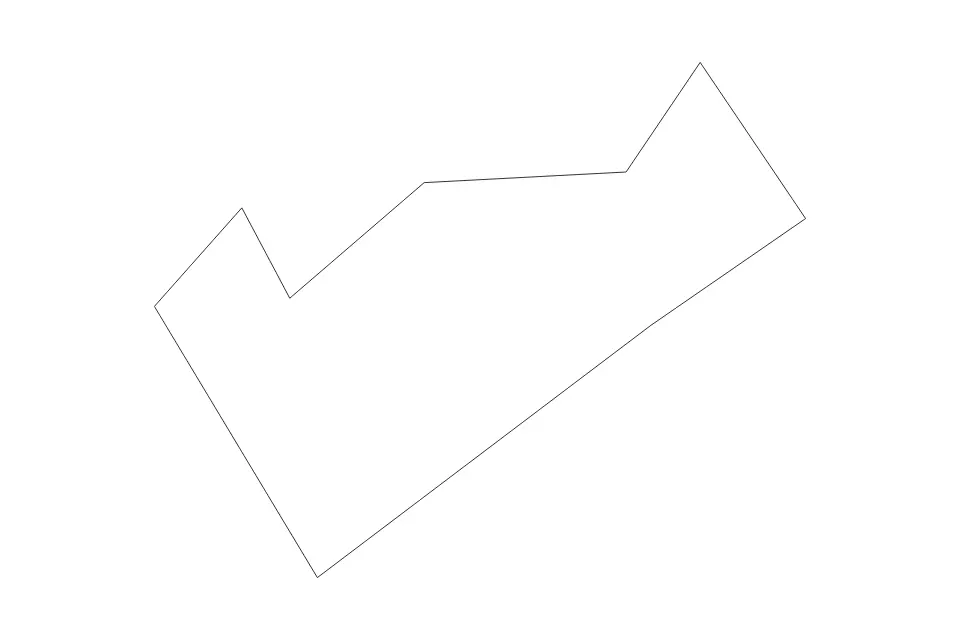 Outline map of Smith's Parish Administrative Area, Bermuda with subdivision borders.