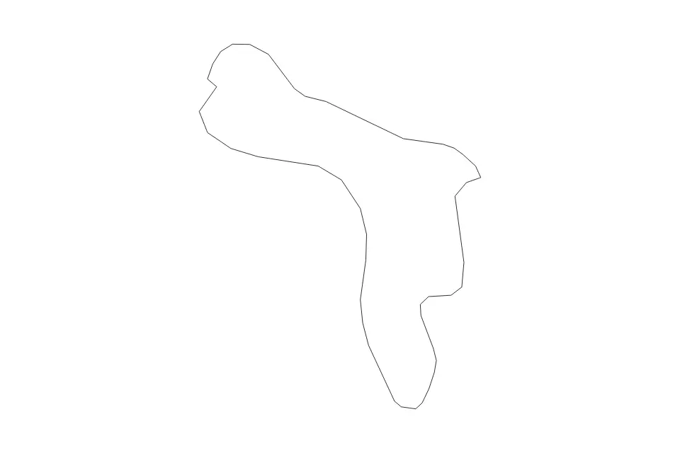 Mapa de Bonaire, Bonaire Sint Eustatius And Saba de tipo contorno para América del Norte, con contorno con límites limpios.