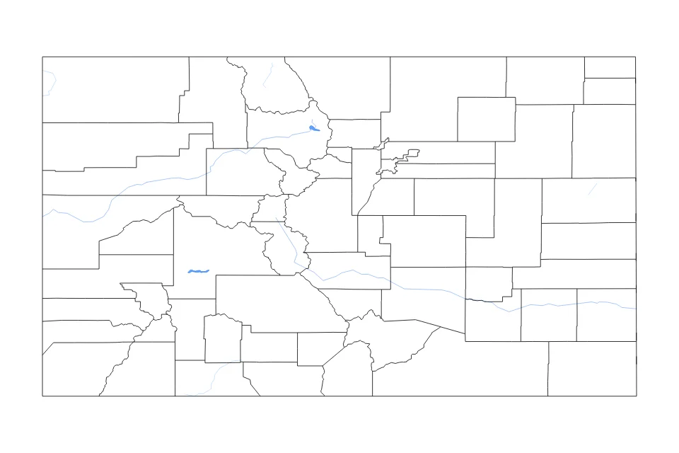 Aperçu de la carte de contour de Colorado