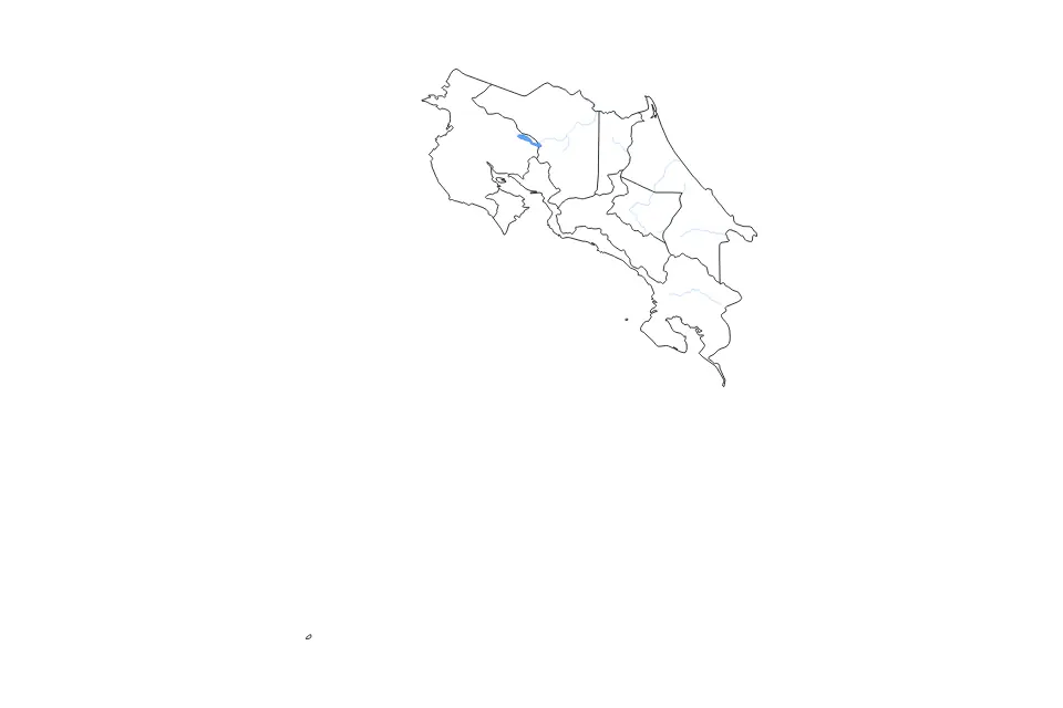 Vista previa del mapa de contorno de Costa Rica
