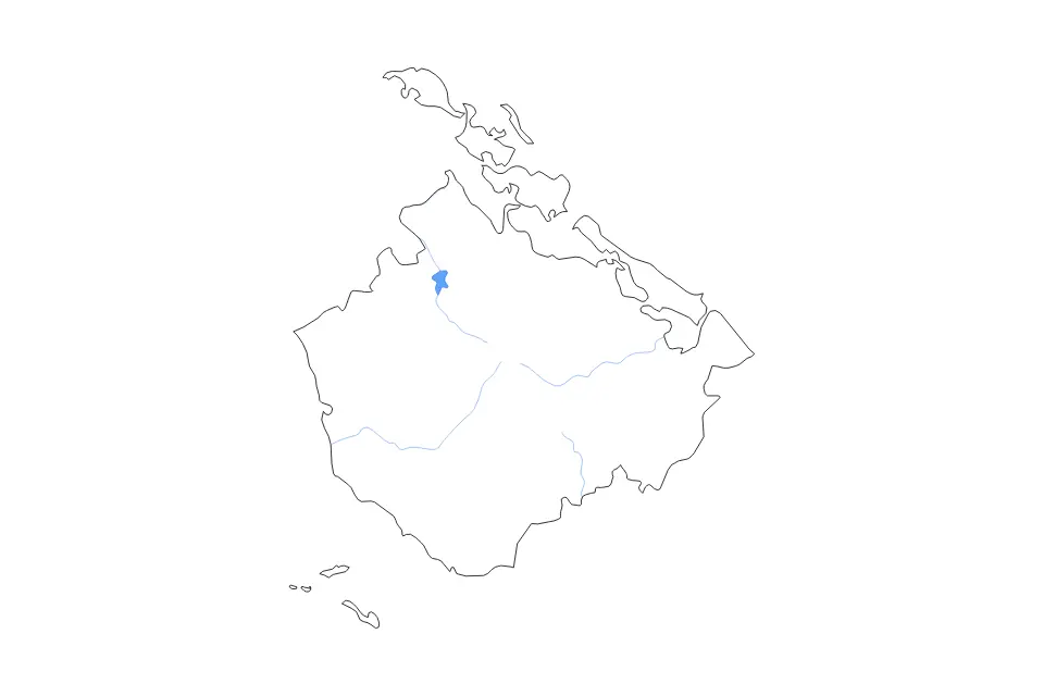 Mapa de Camagüey, Cuba de tipo contorno, lagos y ríos para América del Norte, con contorno, lagos y ríos con elementos de agua como Embalse Porvenir.