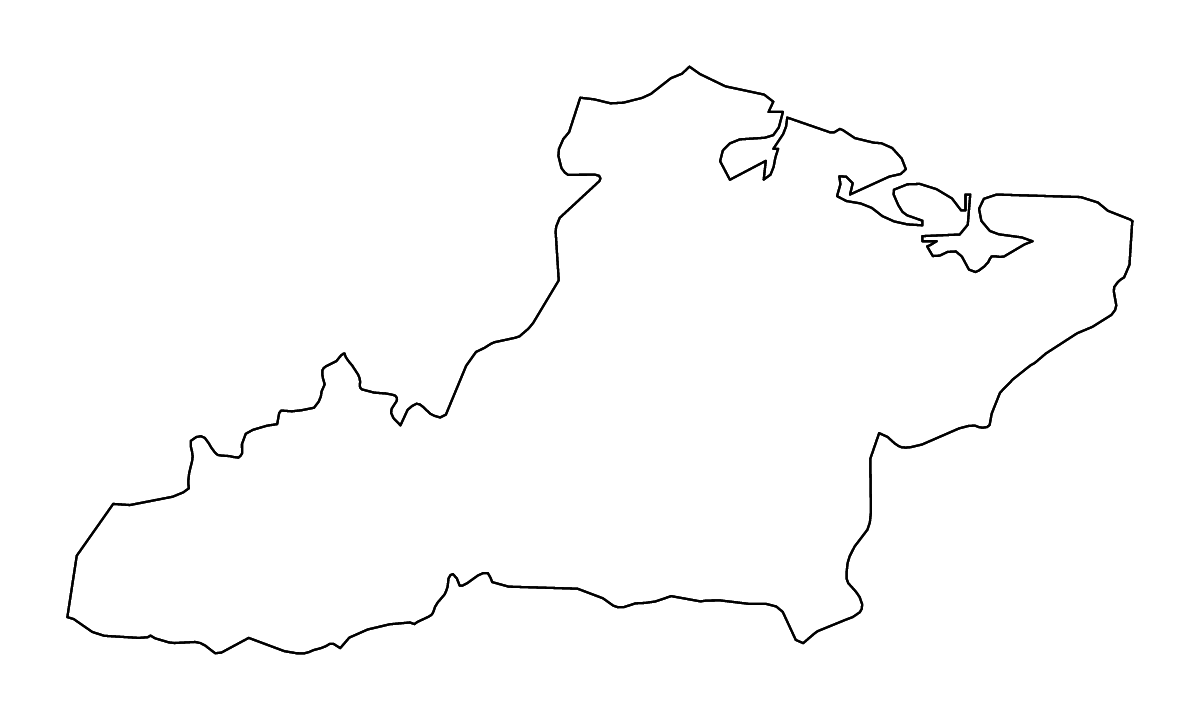Carte de contour de Las Tunas, Cuba avec rivières.