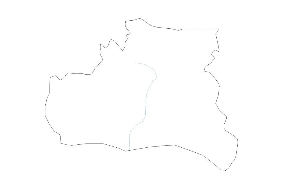 Mapa de Mayabeque, Cuba de tipo contorno y ríos para América del Norte, con contorno y ríos con límites limpios.
