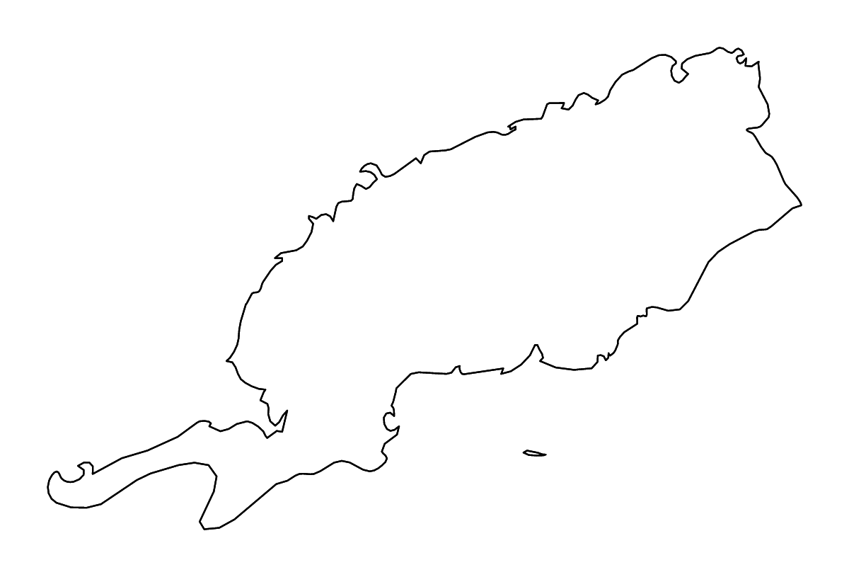 Mapa de contorno de Pinar del Río, Cuba con ríos.