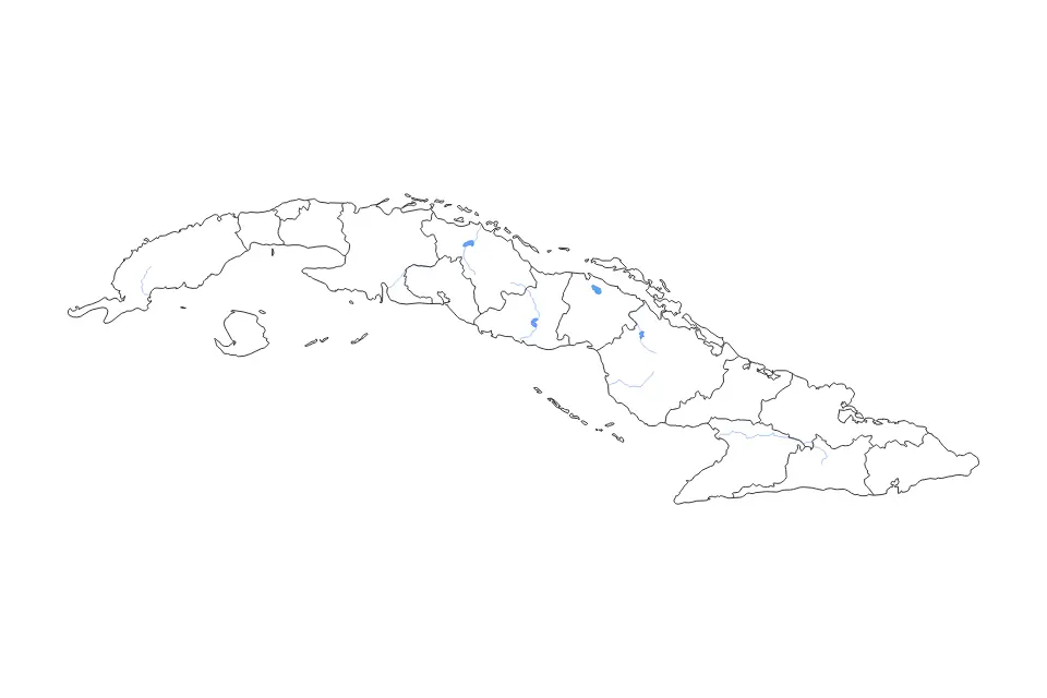 Vista previa del mapa de contorno de Cuba