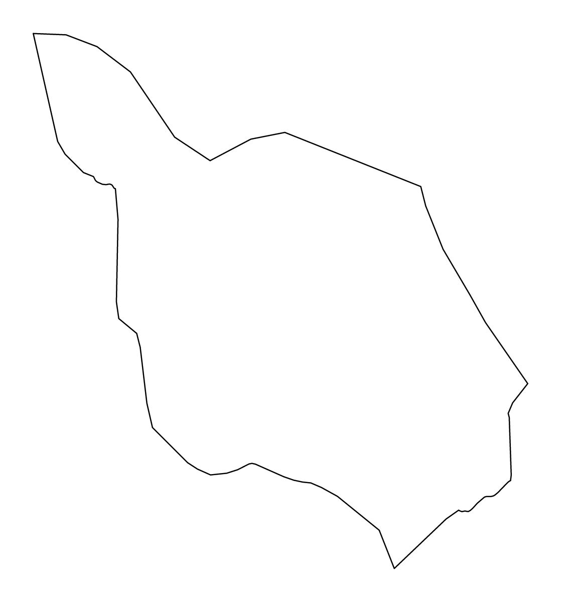 Mapa de contorno de Saint Andrew, Dominica.