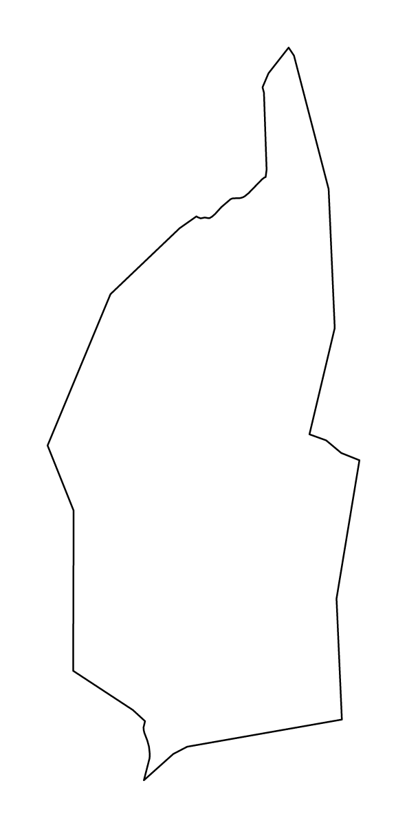 Mapa de contorno de Saint David, Dominica.