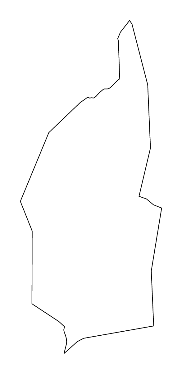 Mapa de contorno de Saint David, Dominica.