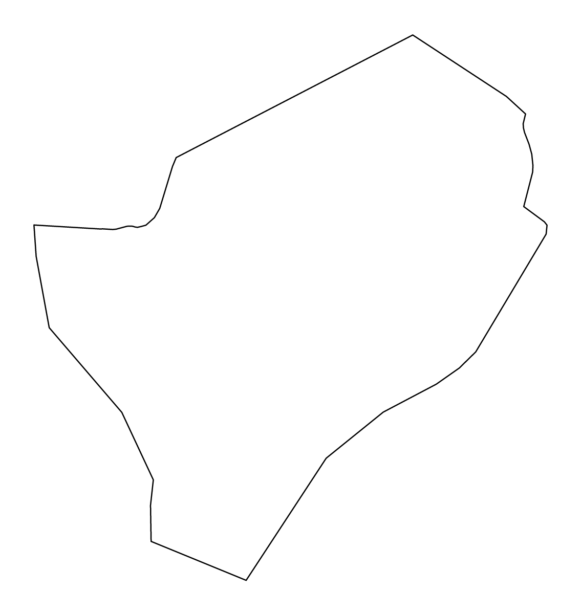 Mapa de contorno de Saint George, Dominica.