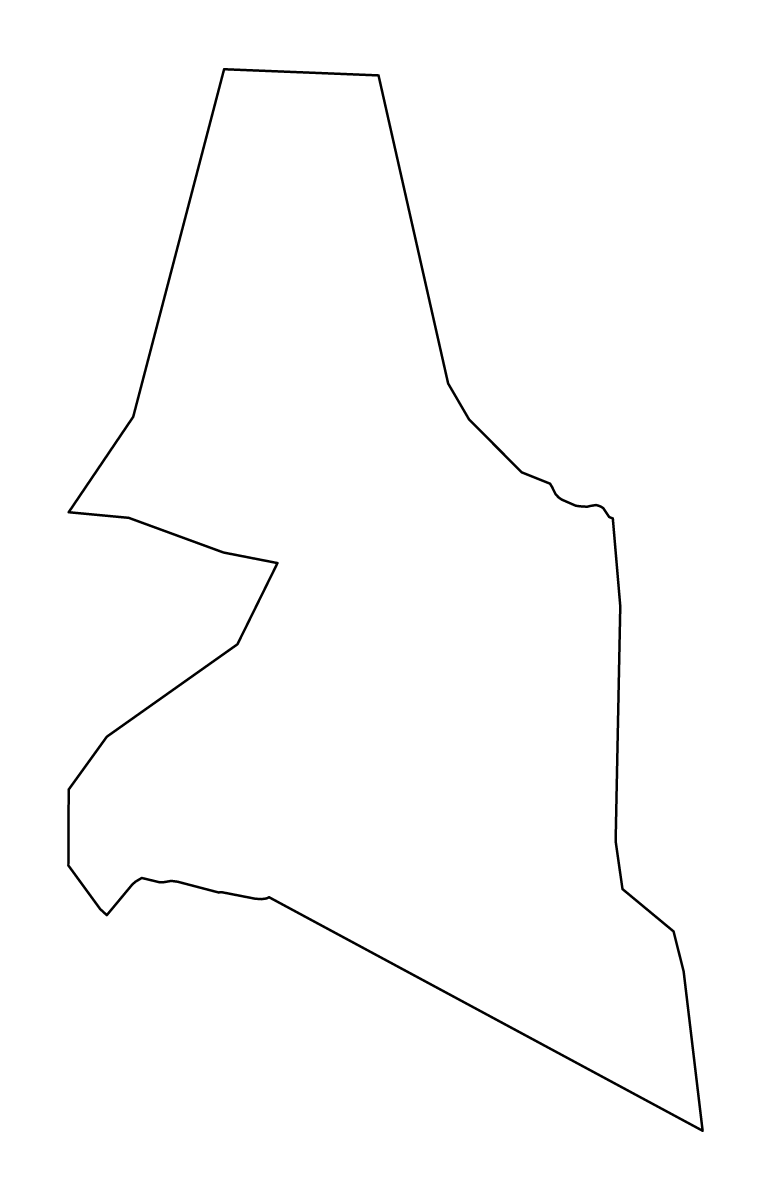 Carte de contour de Saint John, Dominica.