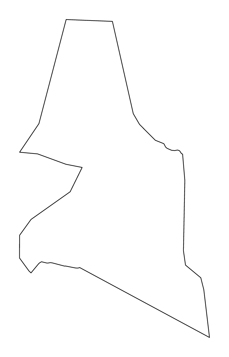 Carte de contour de Saint John, Dominica.