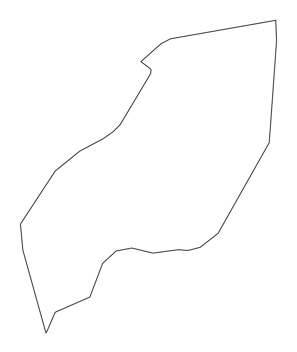 Mapa de contorno de Saint Patrick, Dominica.